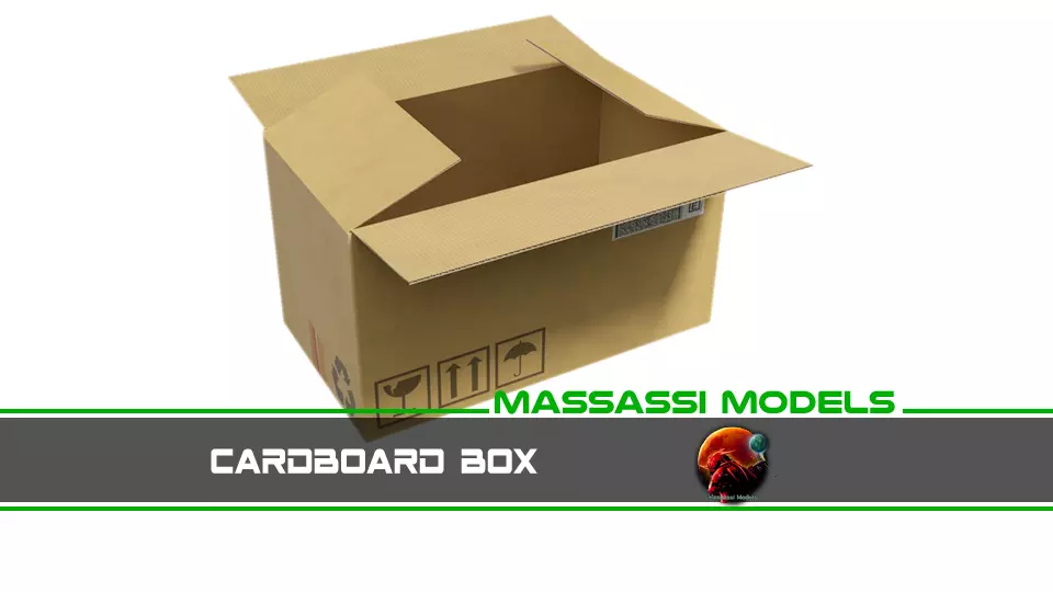 Cardboard box animation 3D model_0