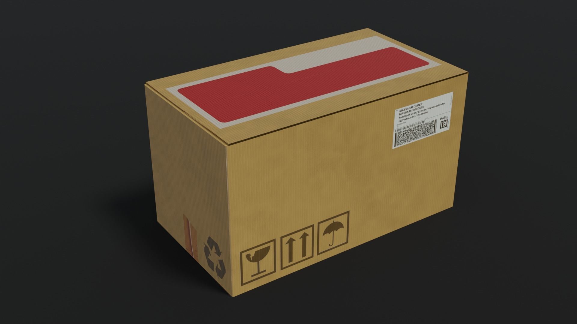 Cardboard box animation 3D model animated rigged | CGTrader