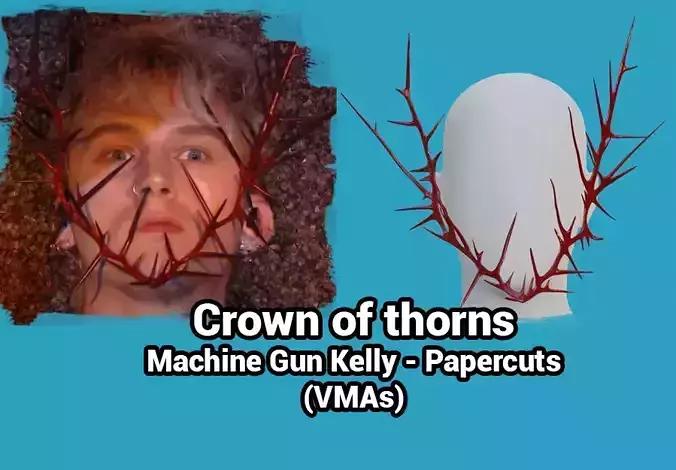Crown of thorns Machine Gun Kelly Papercuts VMAs