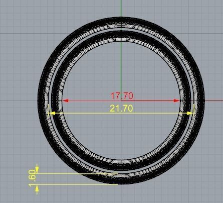 two tone wedding bands  3D print model_4