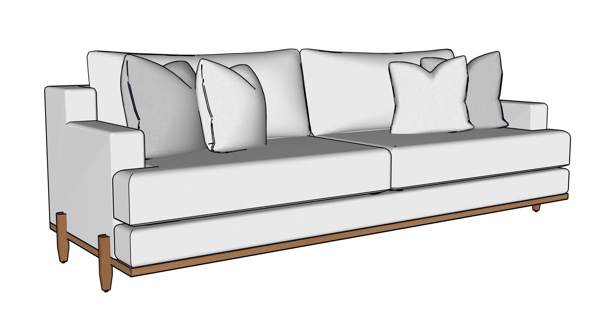 George Sofa by Brian Paquette for Lawson-Fenning 3D model_4