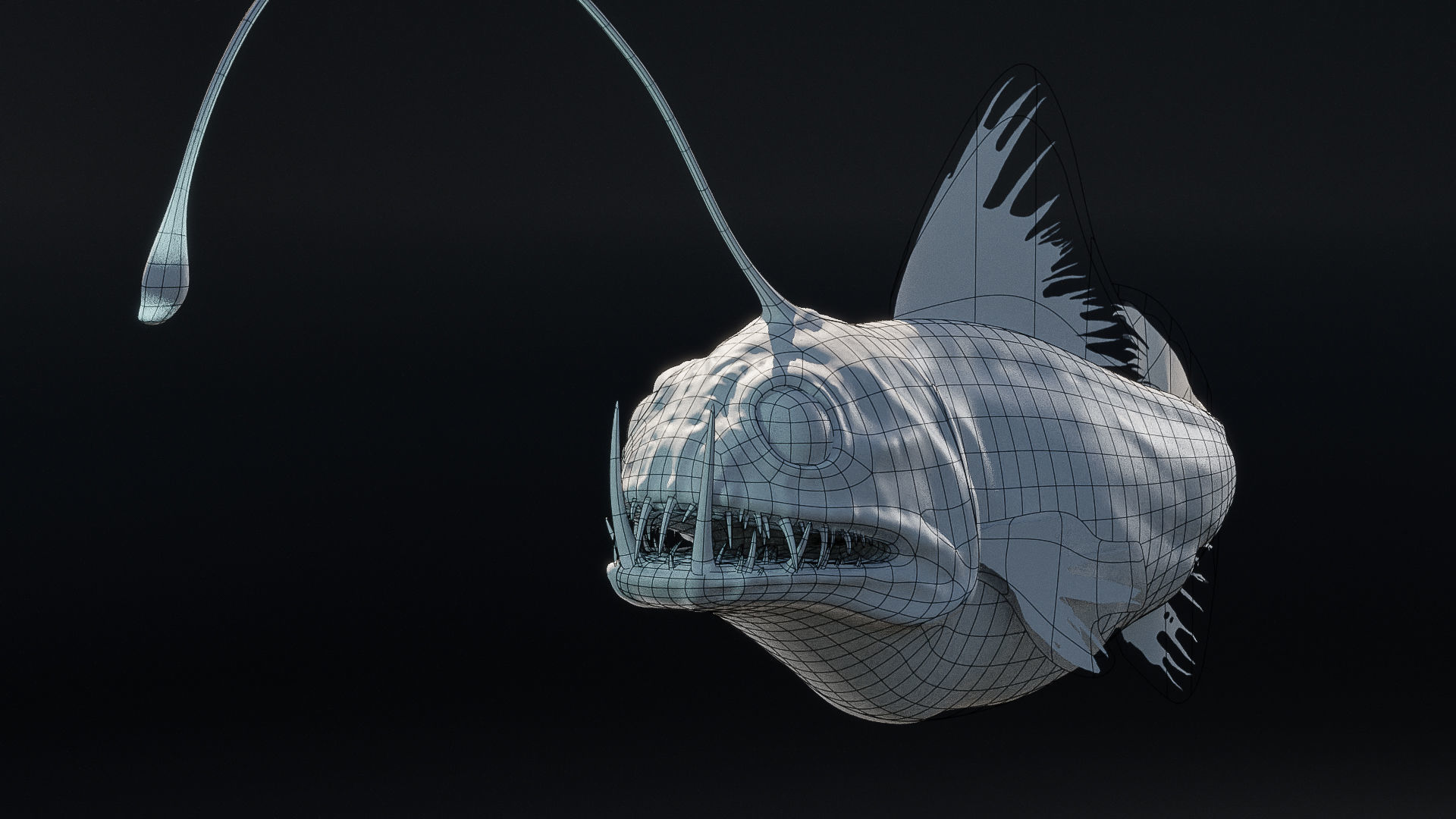 Angler Deep Sea Fish 3D model_11