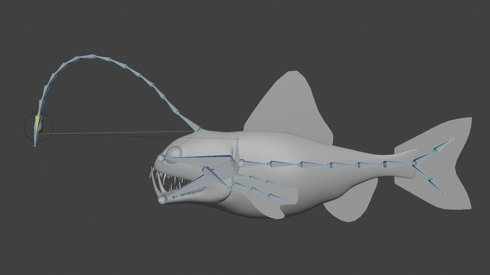 Angler Deep Sea Fish 3D model_14
