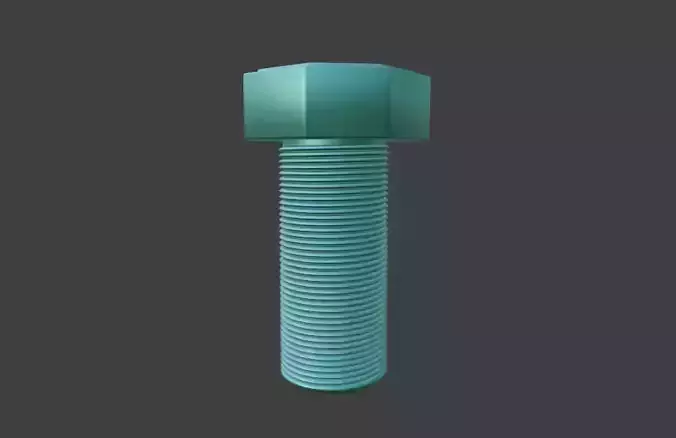Screw 3D Model hex bolt
