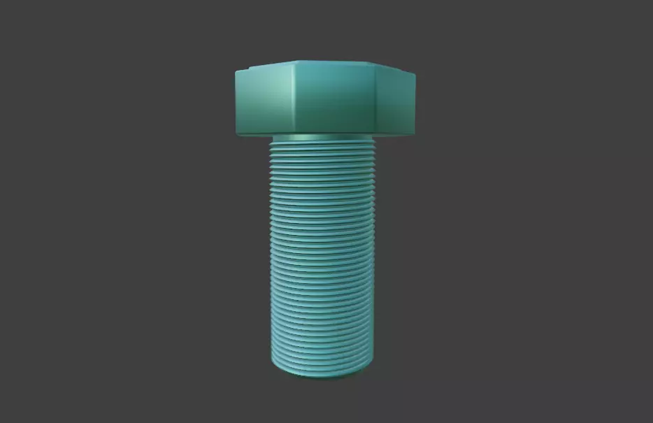Screw 3D Model hex bolt Free 3D model