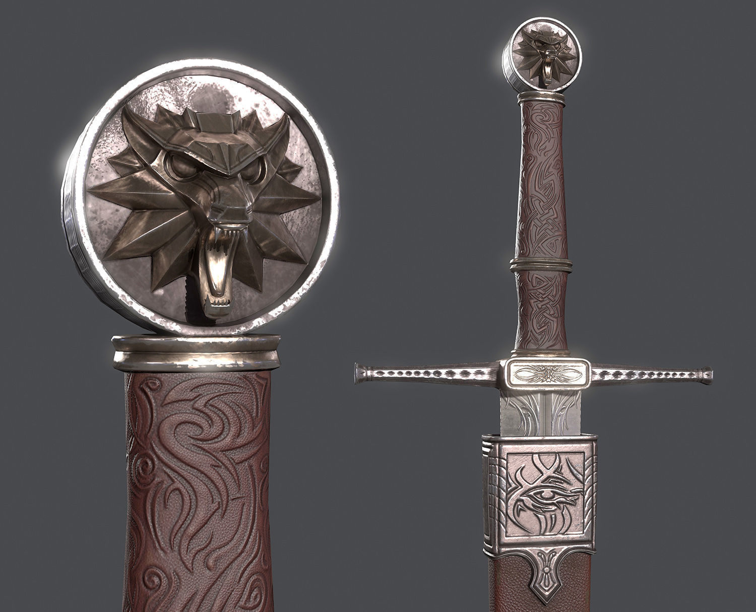 Witcher Full Pack Low-poly 3D model_12