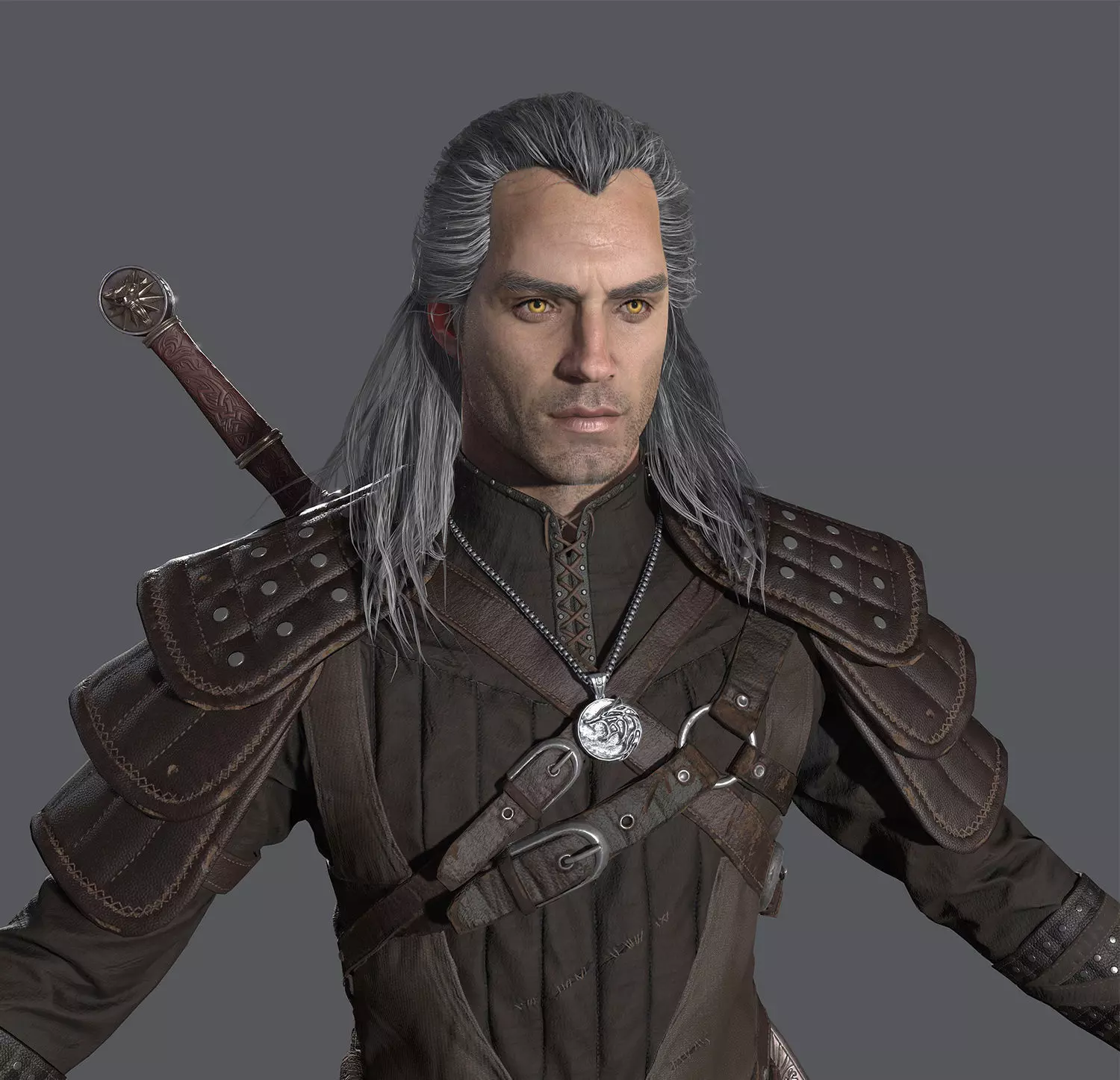 Witcher Full Pack Low-poly 3D model_0