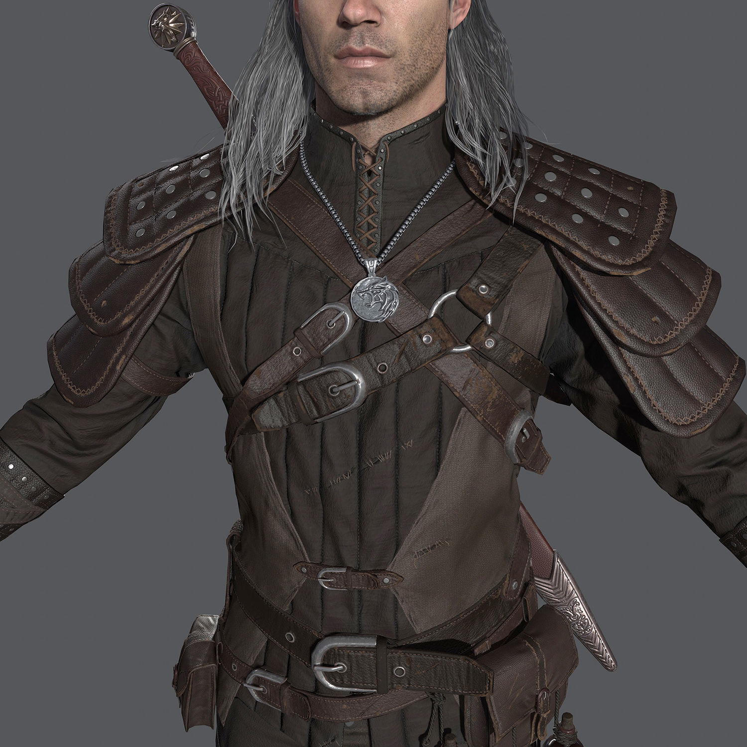 Witcher Full Pack Low-poly 3D model_4