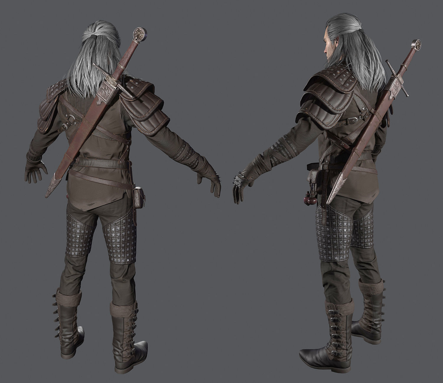 Witcher Full Pack Low-poly 3D model_8