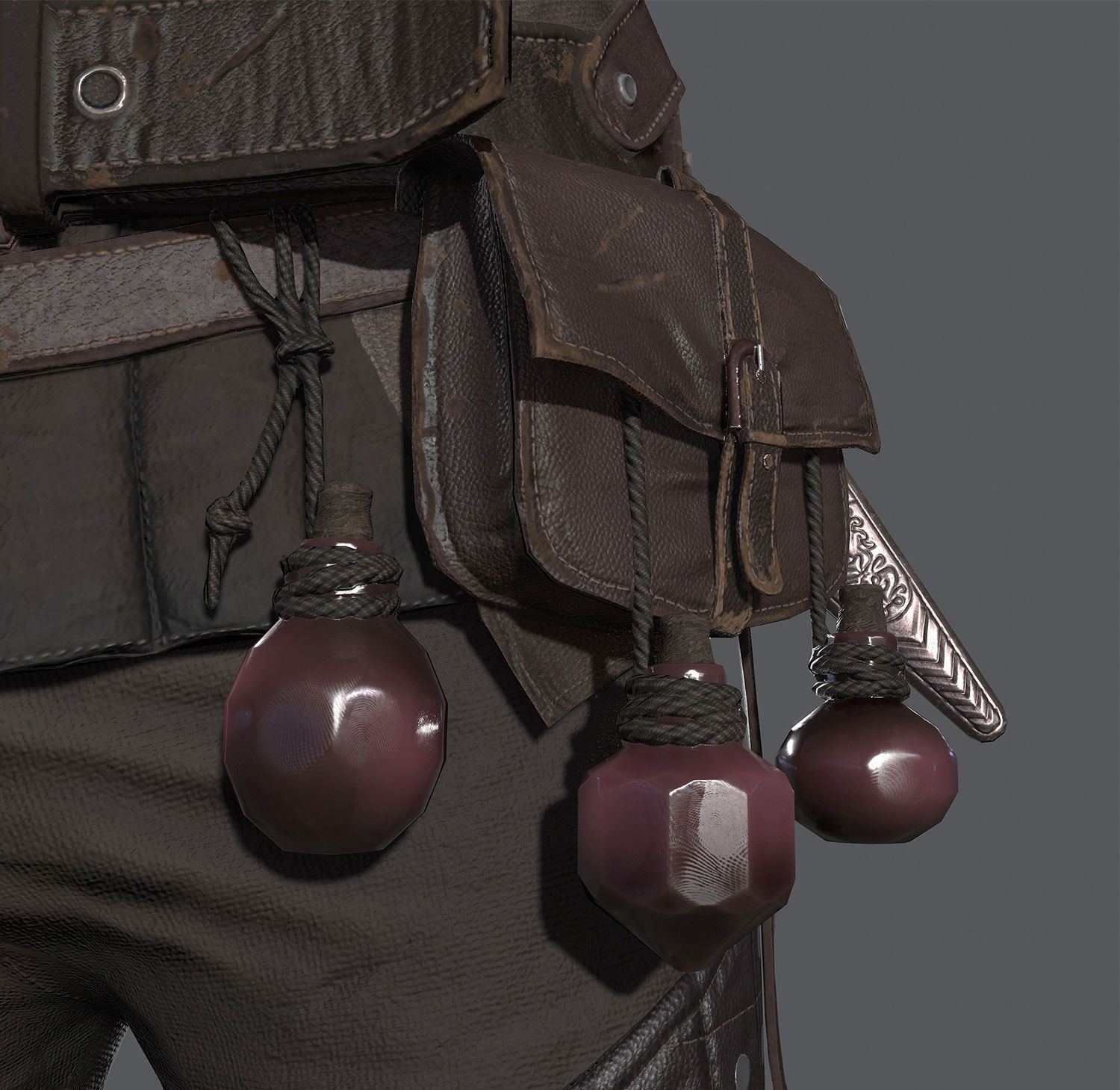 Witcher Full Pack Low-poly 3D model_6