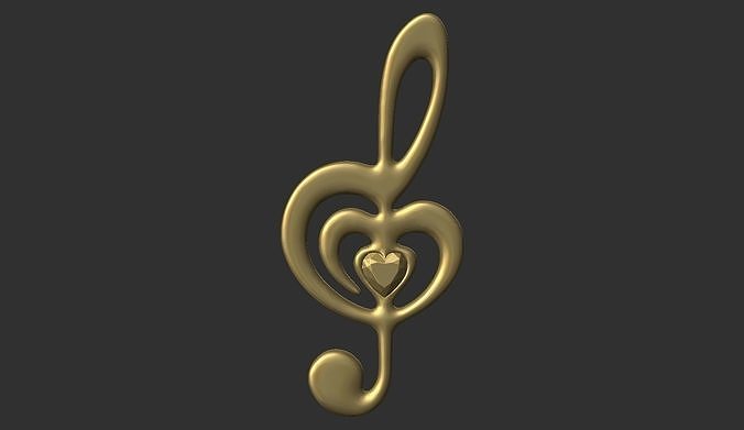 Treble clef 2 3D print model