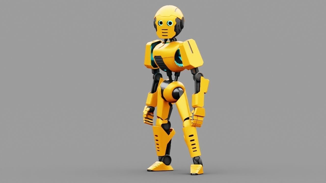 Android V2 rigged character 3D model_8