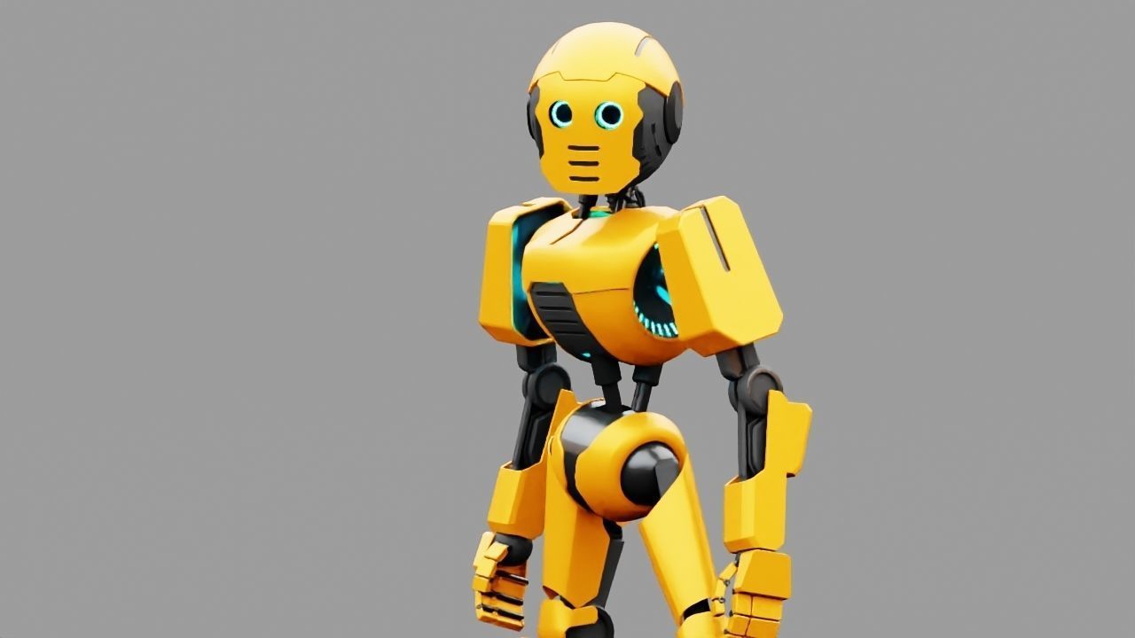 Android V2 rigged character 3D model_9