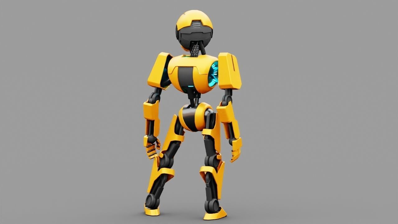 Android V2 rigged character 3D model_5