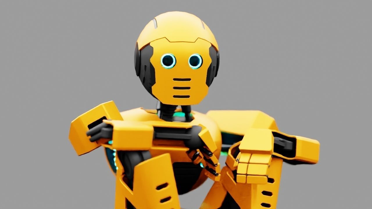 Android V2 rigged character 3D model_17