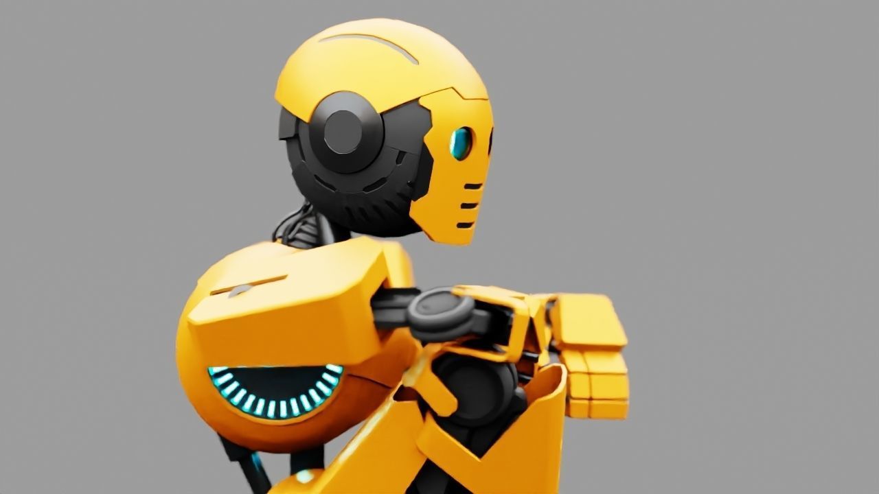 Android V2 rigged character 3D model_12