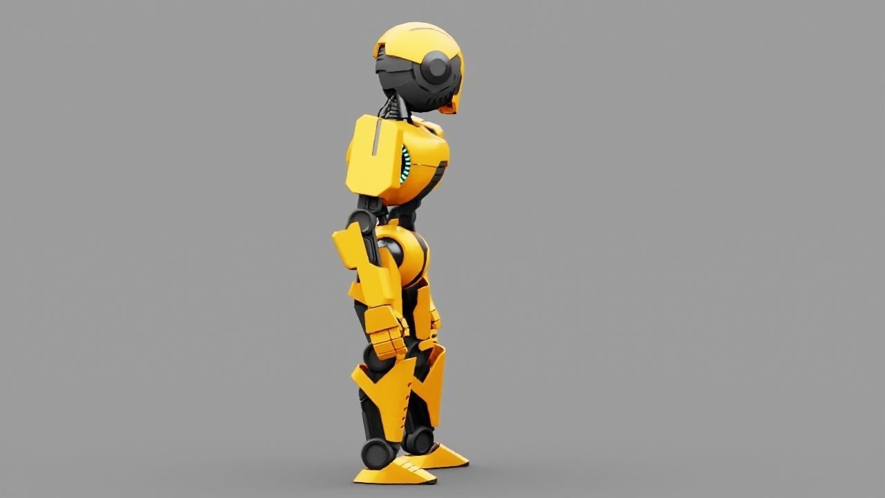 Android V2 rigged character 3D model_4