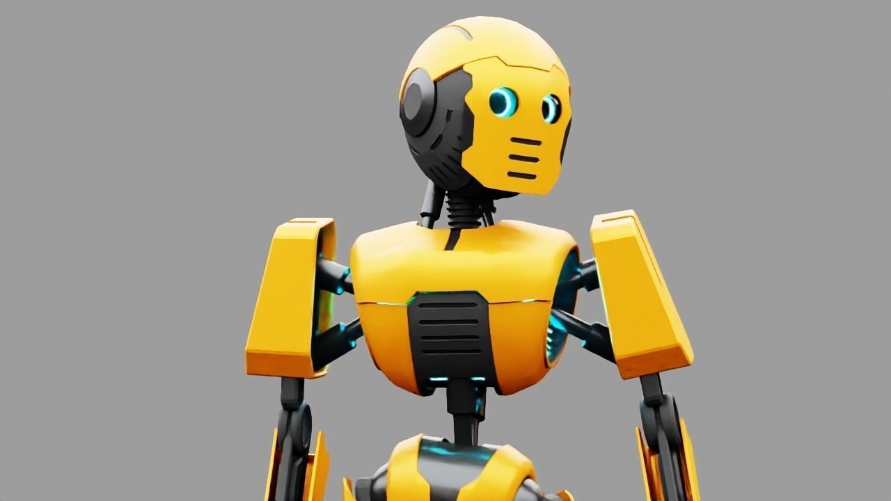 Android V2 rigged character 3D model_10