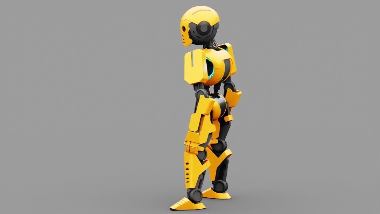 Android V2 rigged character 3D model_7
