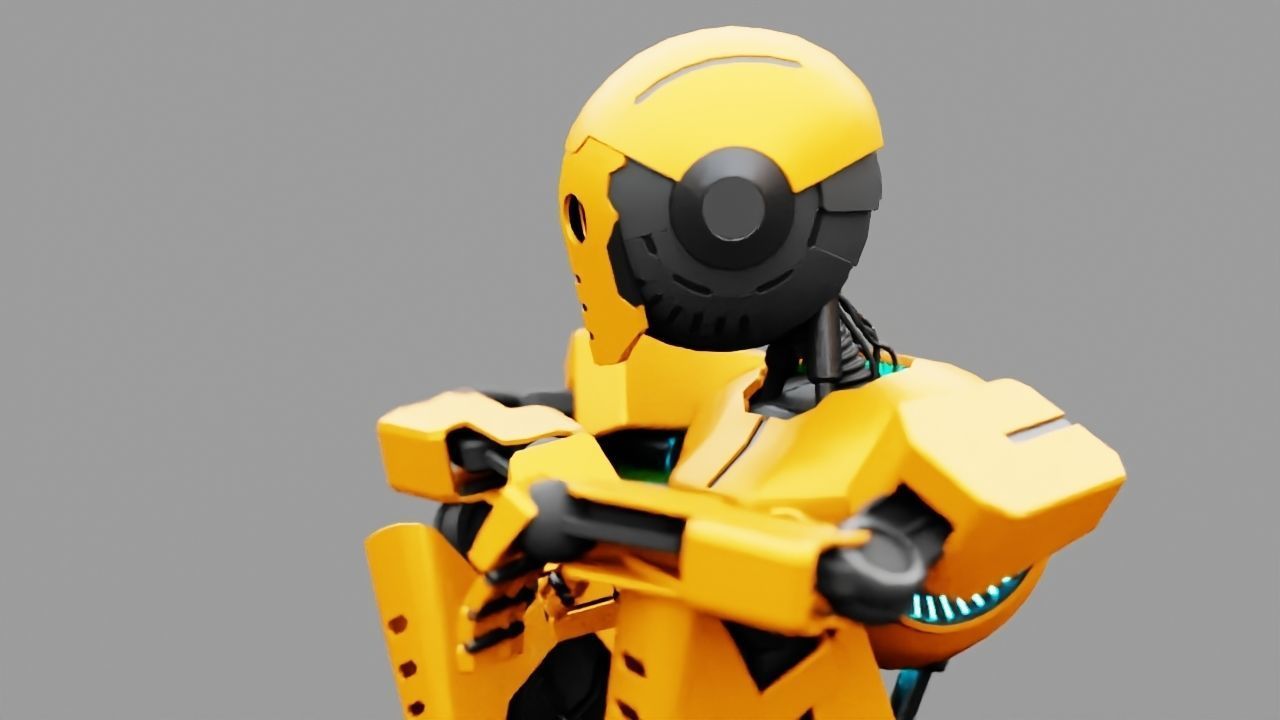 Android V2 rigged character 3D model_15