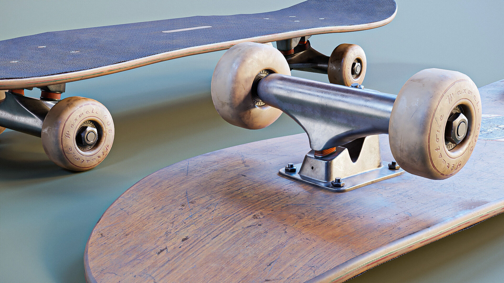 Skateboard two skateboards 3D model_2
