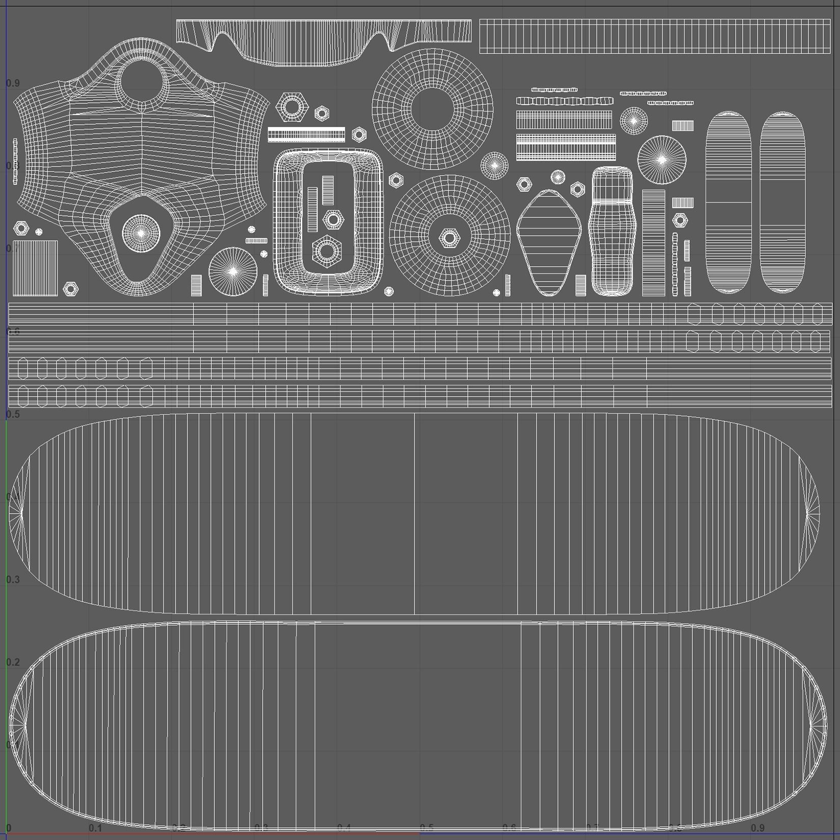 Skateboard two skateboards 3D model_7