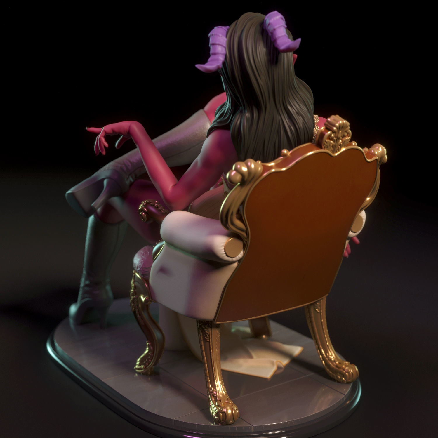 Orianna - Tiefling girl 3D print model_2