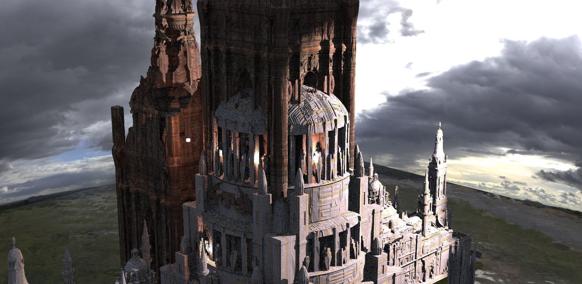 Fantasy Art Deco New York Kit bash 1 3D model_1