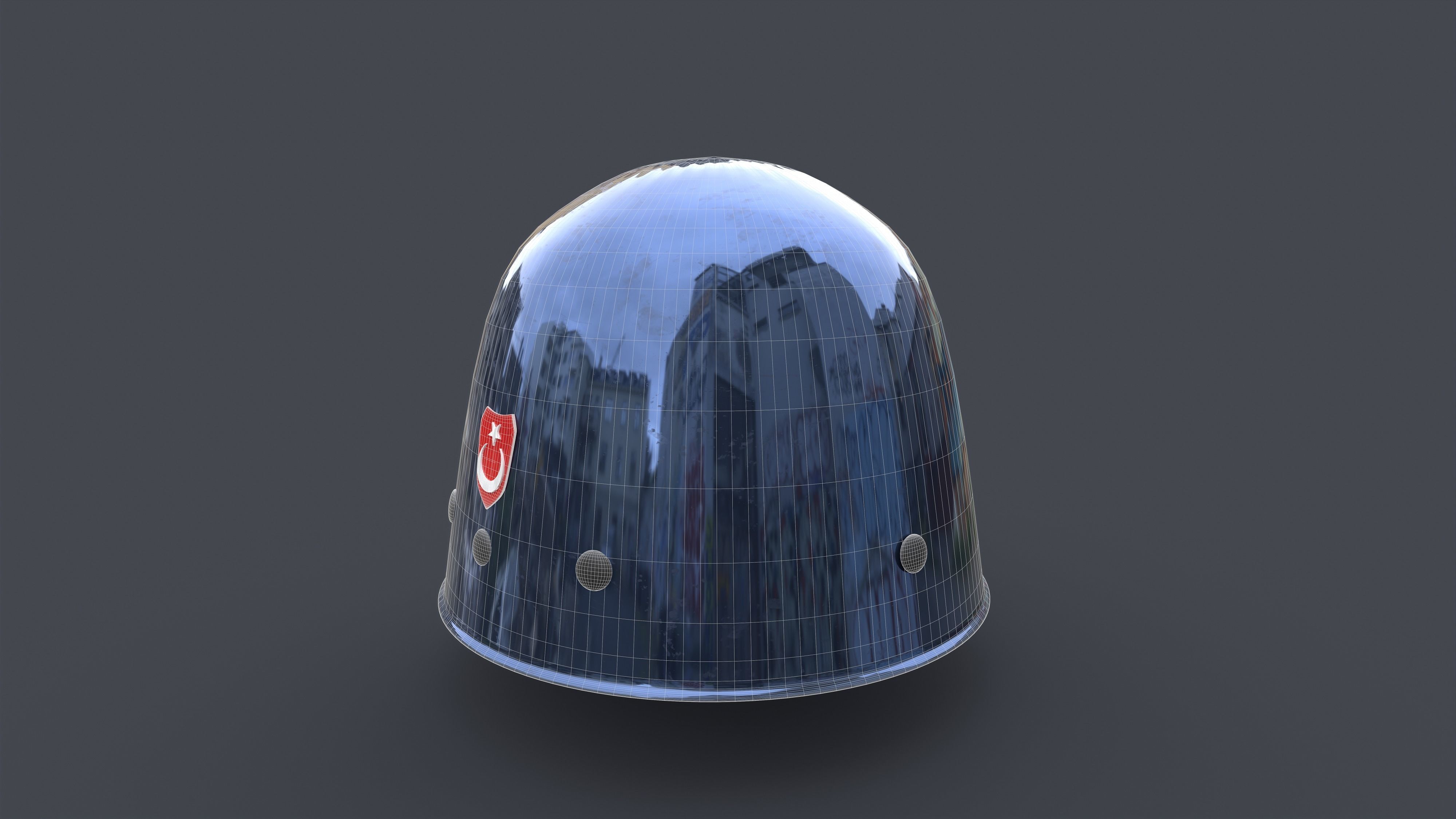 Military Helmet Low-poly 3D model_9