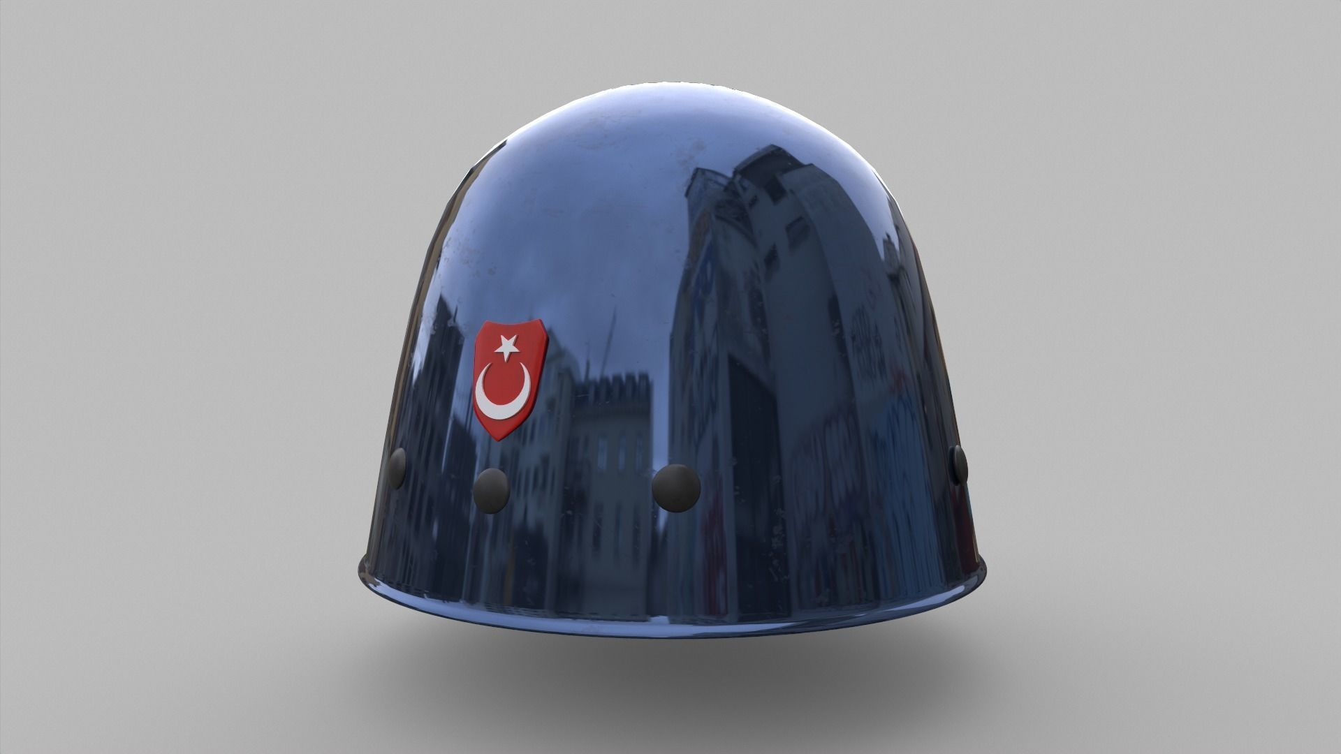 Military Helmet Low-poly 3D model_4