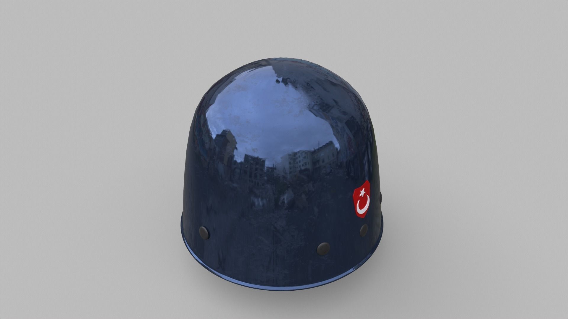 Military Helmet Low-poly 3D model_8