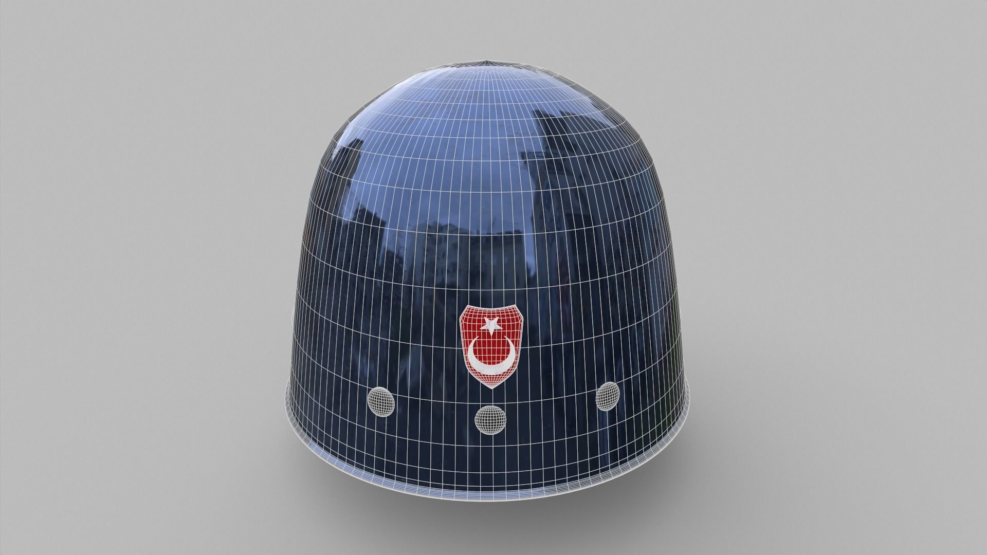 Military Helmet Low-poly 3D model_13