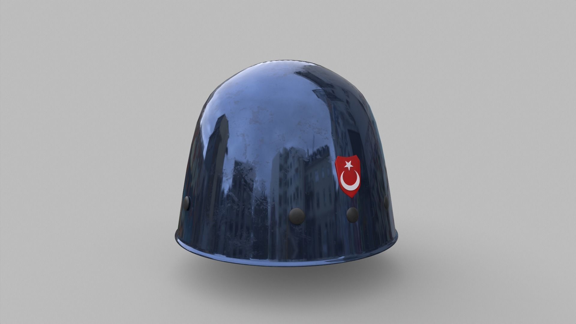 Military Helmet Low-poly 3D model_10