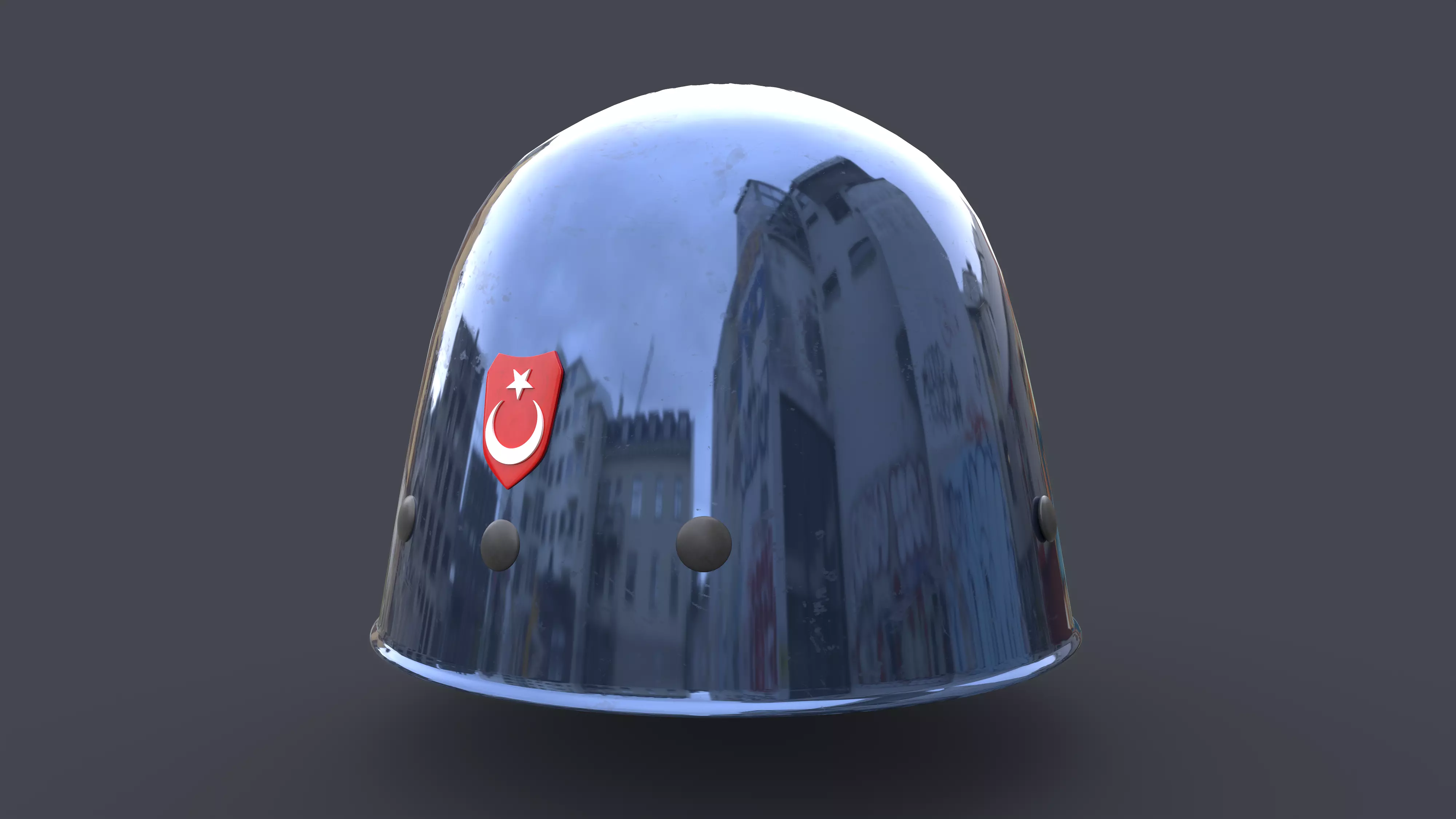 Military Helmet Low-poly 3D model_0