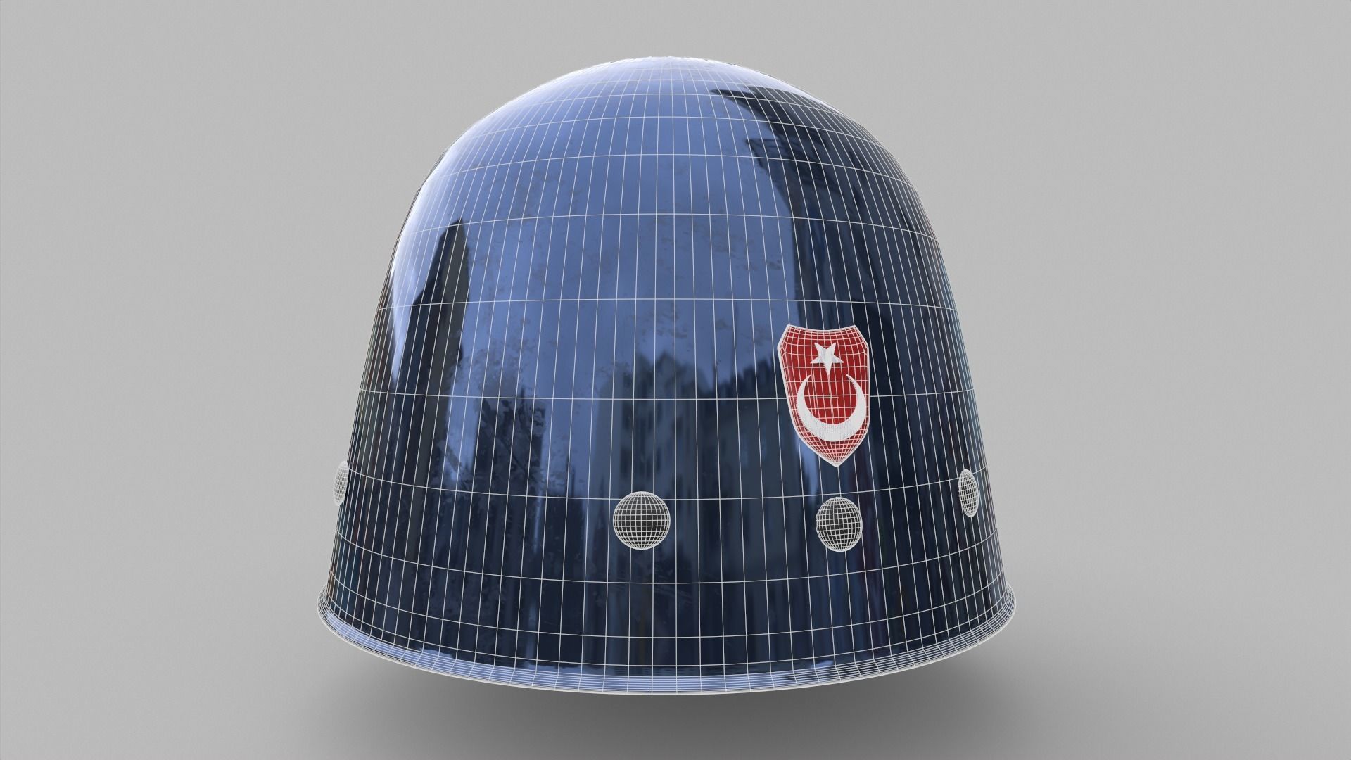 Military Helmet Low-poly 3D model_11