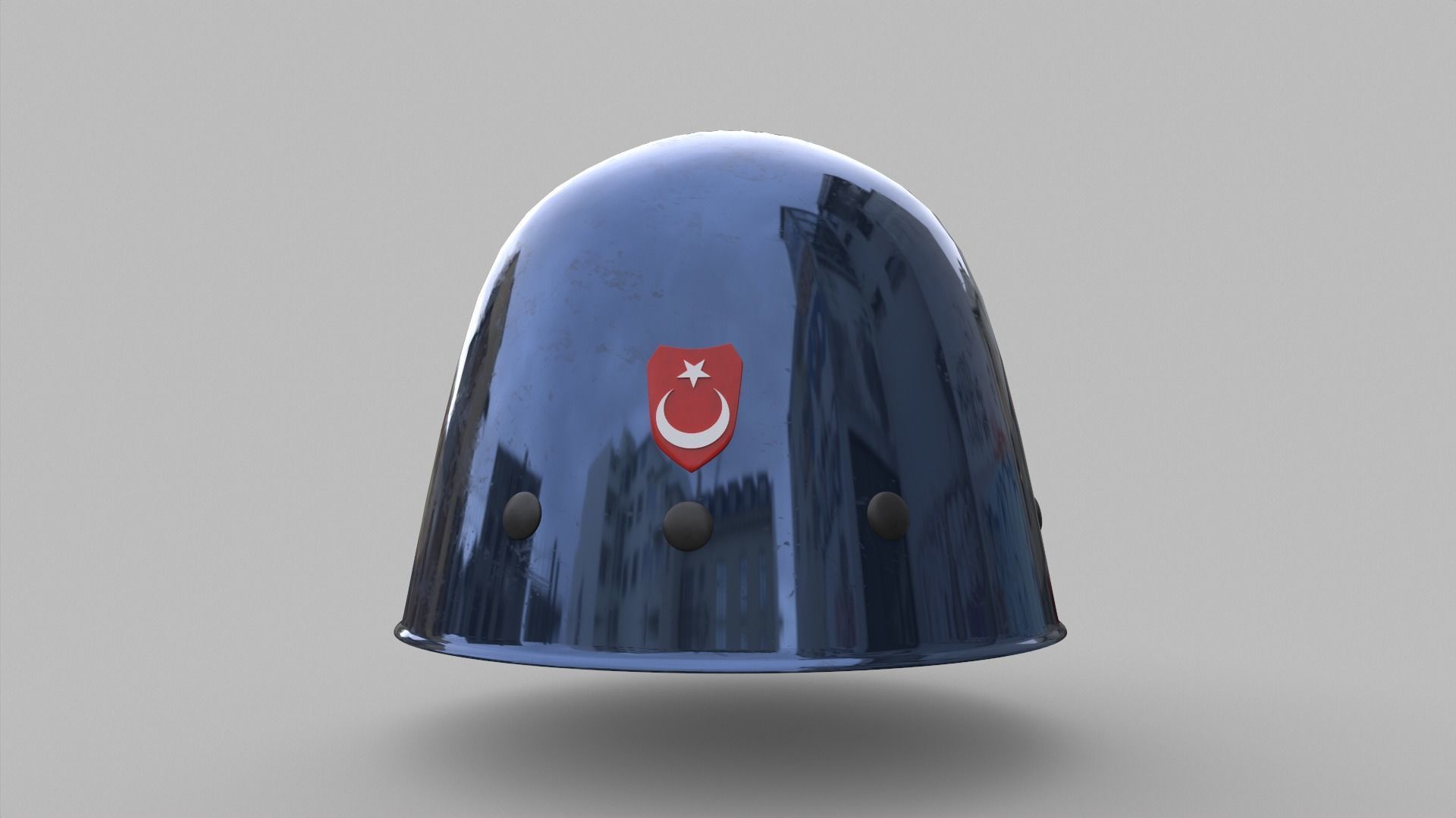 Military Helmet Low-poly 3D model_6