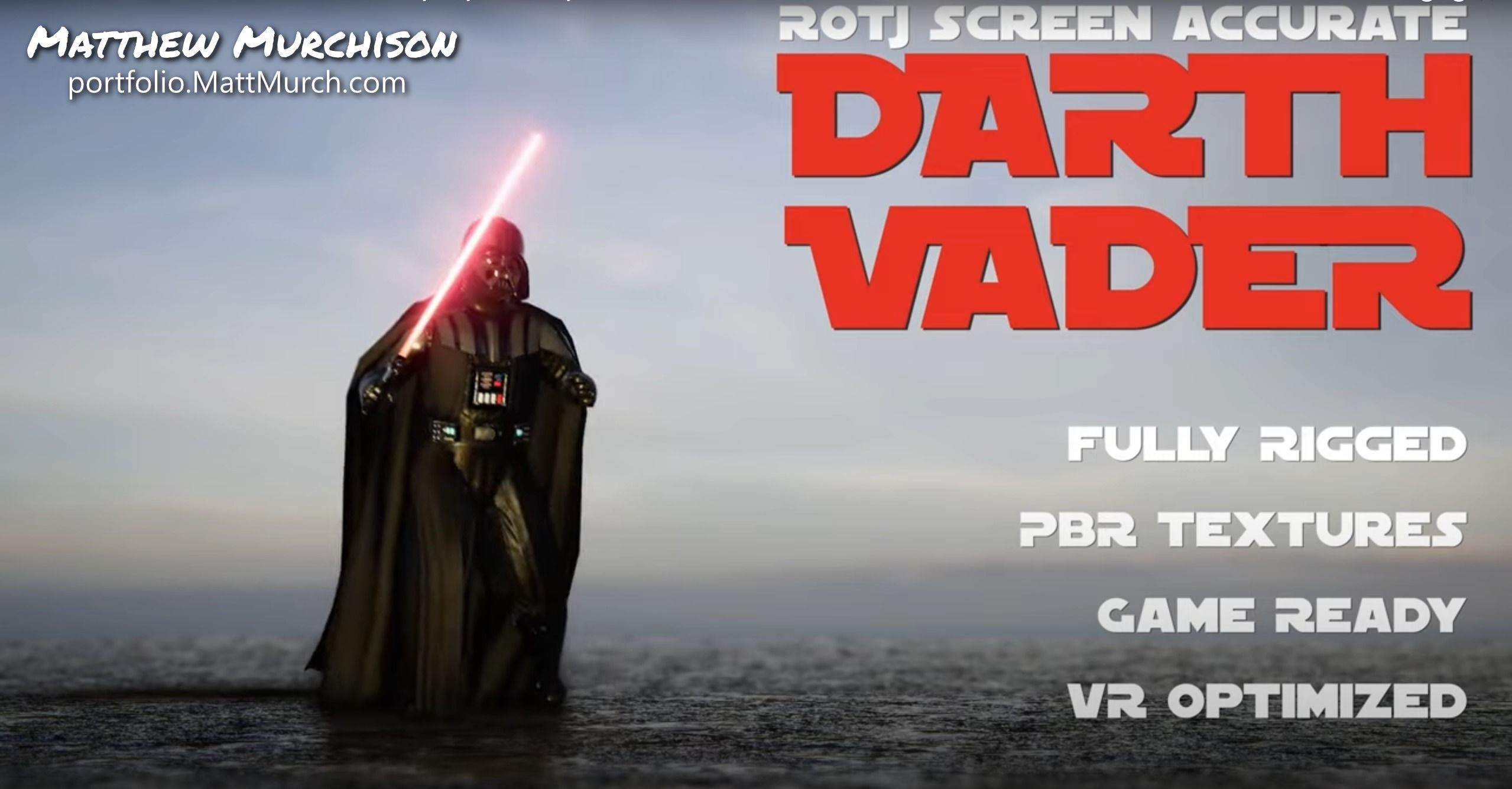 Screen Accurate RotJ Darth Vader VR Avatar Low-poly 3D model_19