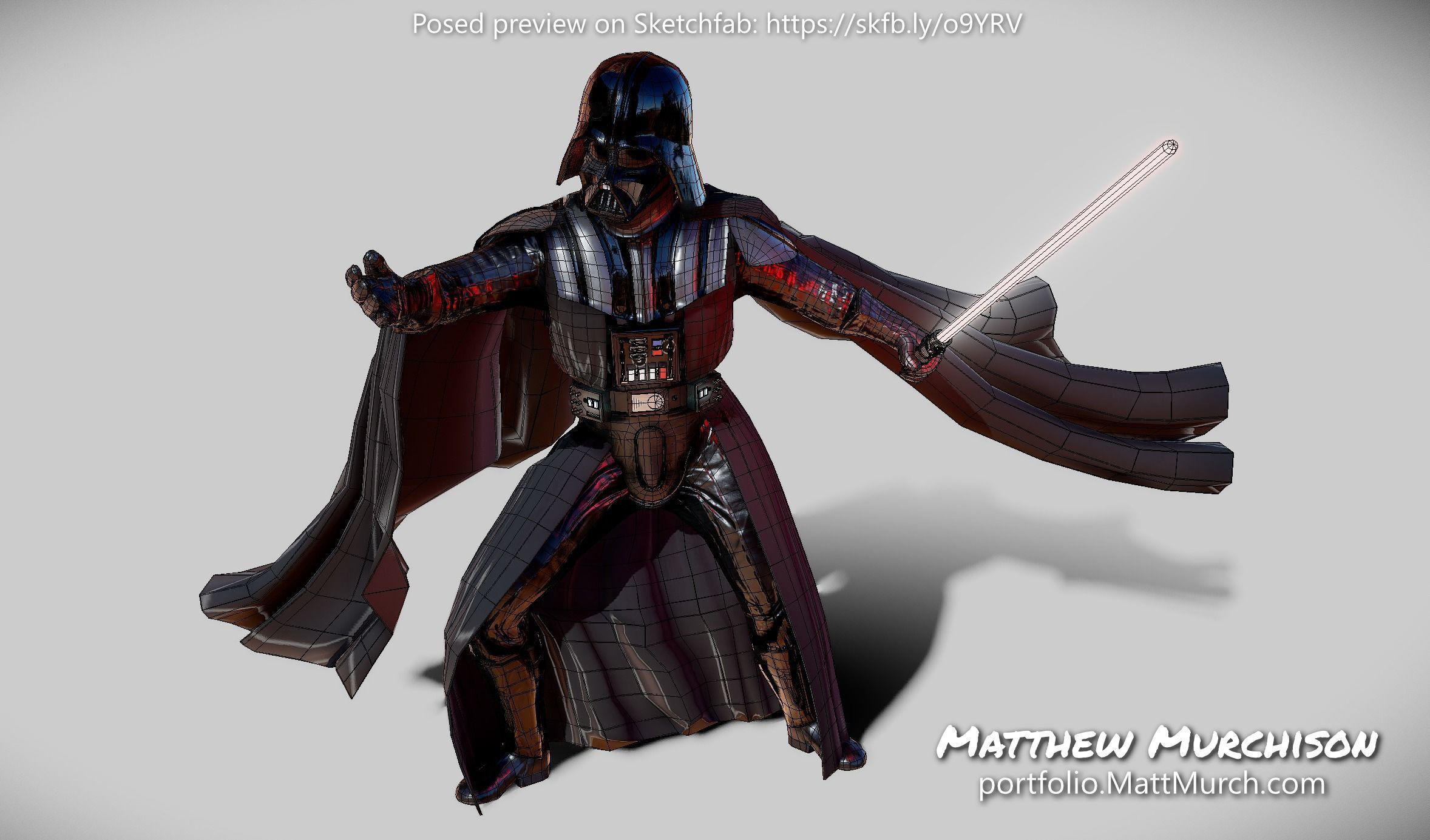 Screen Accurate RotJ Darth Vader VR Avatar Low-poly 3D model_10
