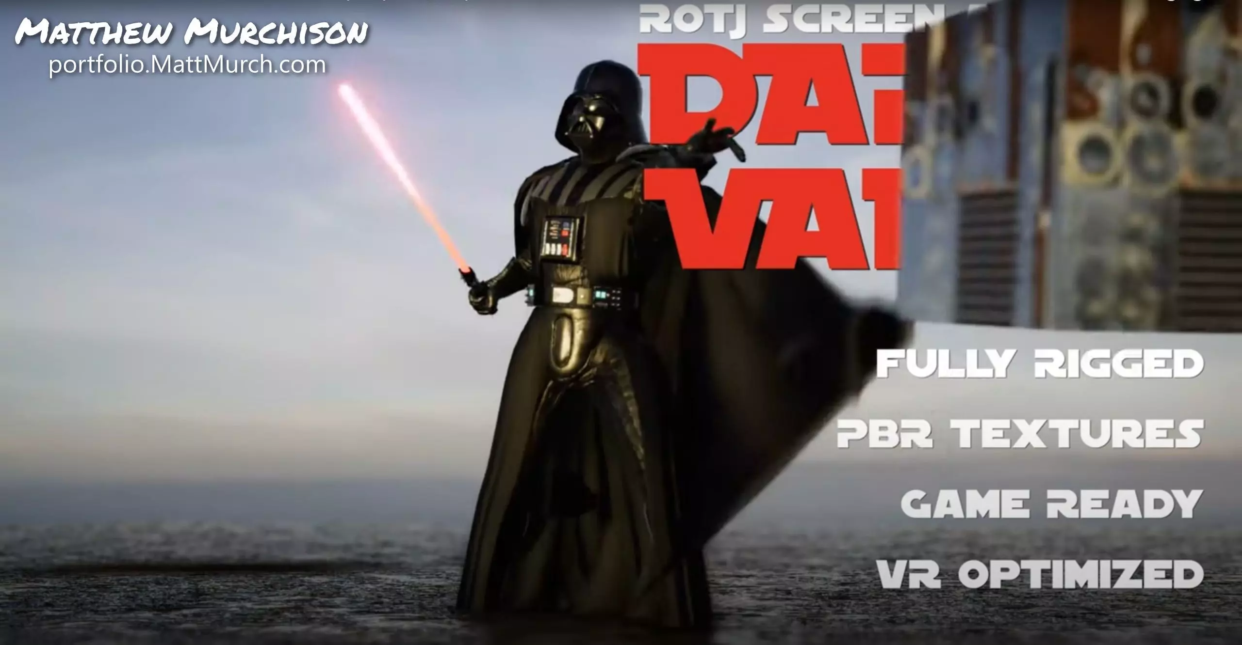 Screen Accurate RotJ Darth Vader VR Avatar Low-poly 3D model_0