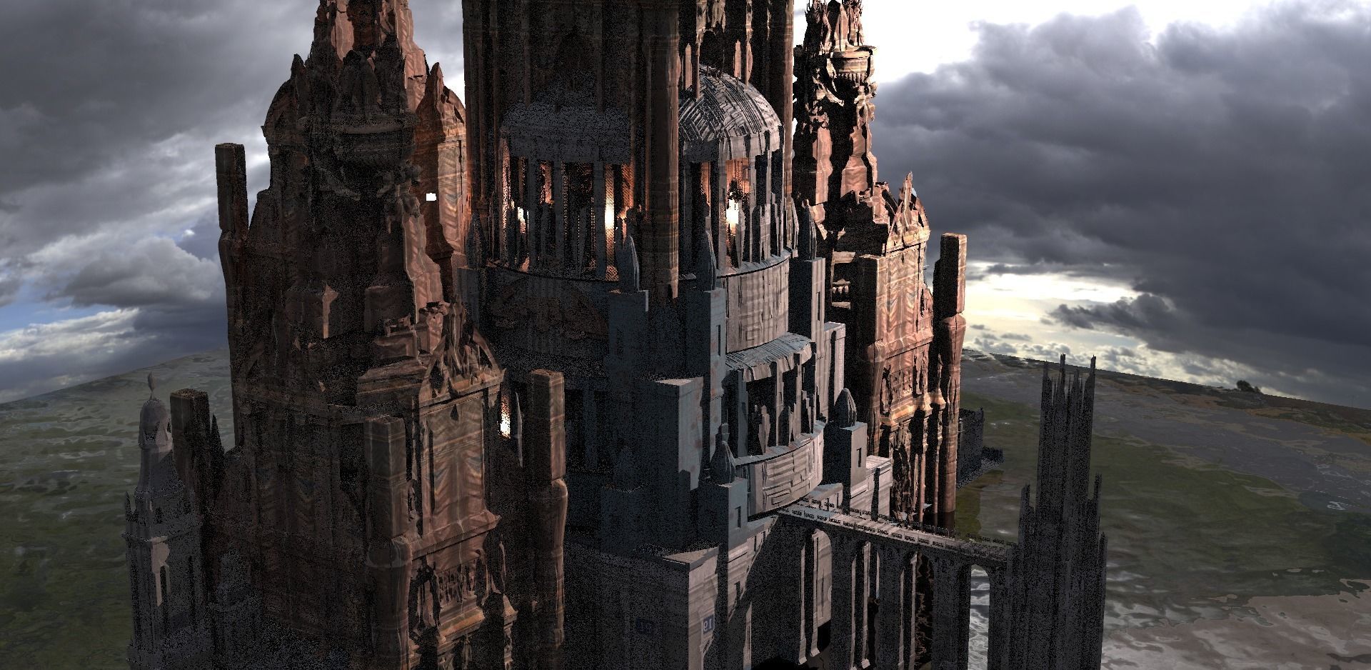 Art Deco New York Kit bash 3 3D model_1