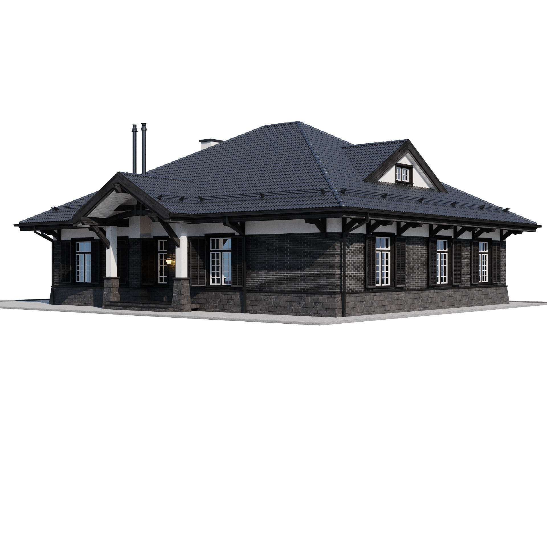 Modern house 17 3D model_6