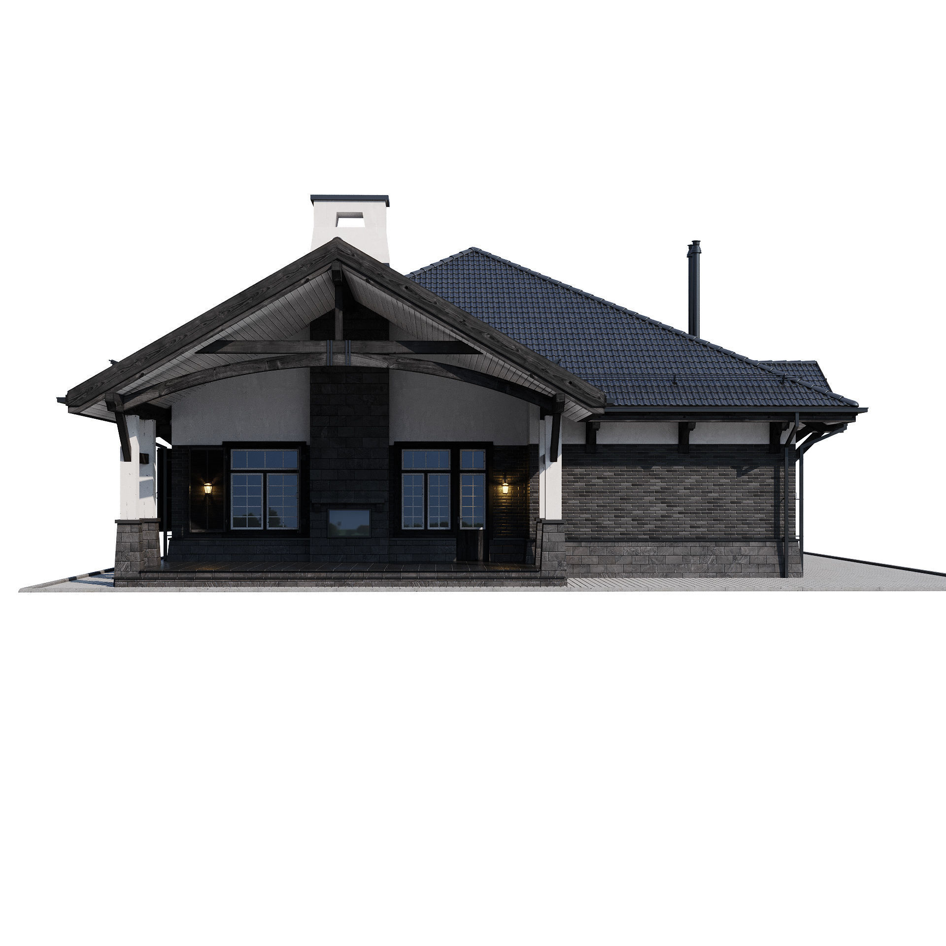 Modern house 17 3D model_8