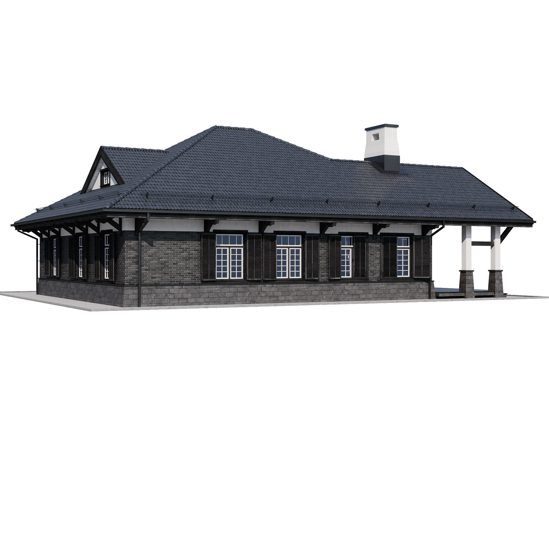 Modern house 17 3D model_7