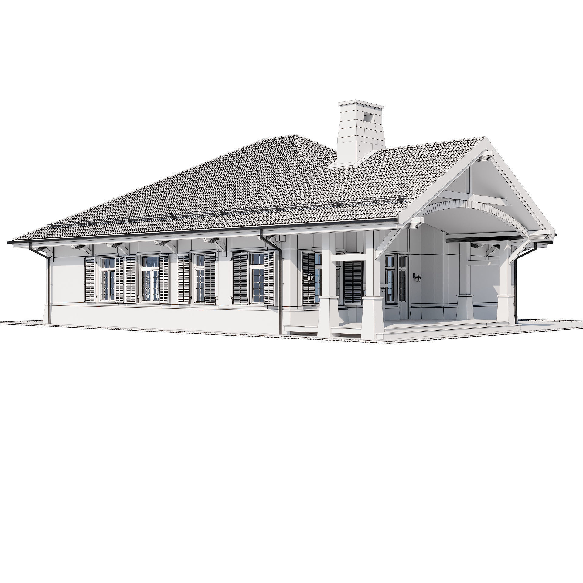 Modern house 17 3D model_19