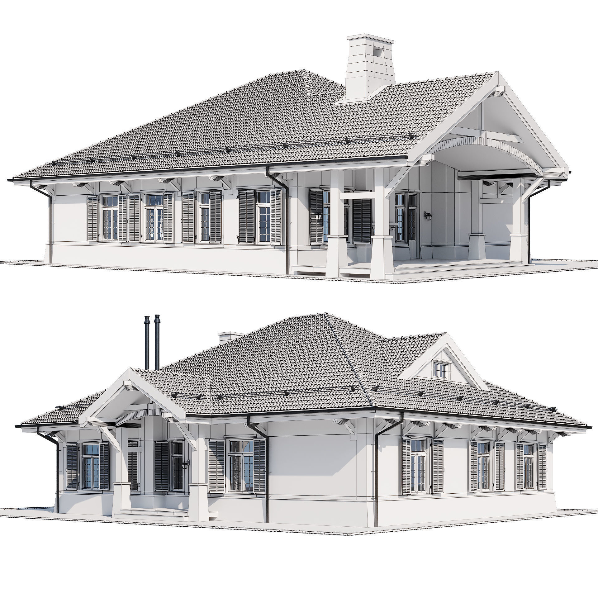 Modern house 17 3D model_5