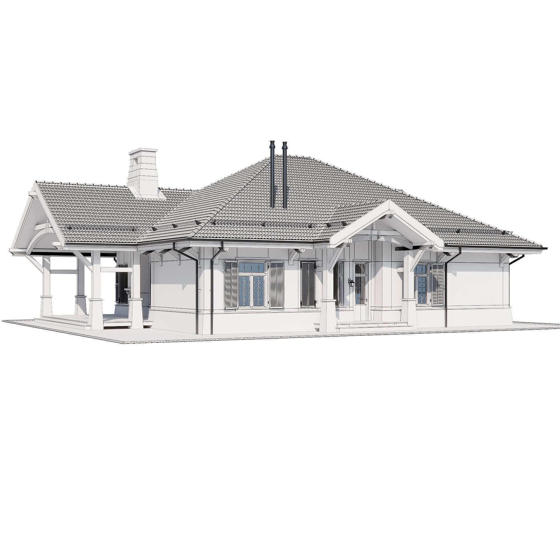 Modern house 17 3D model_25
