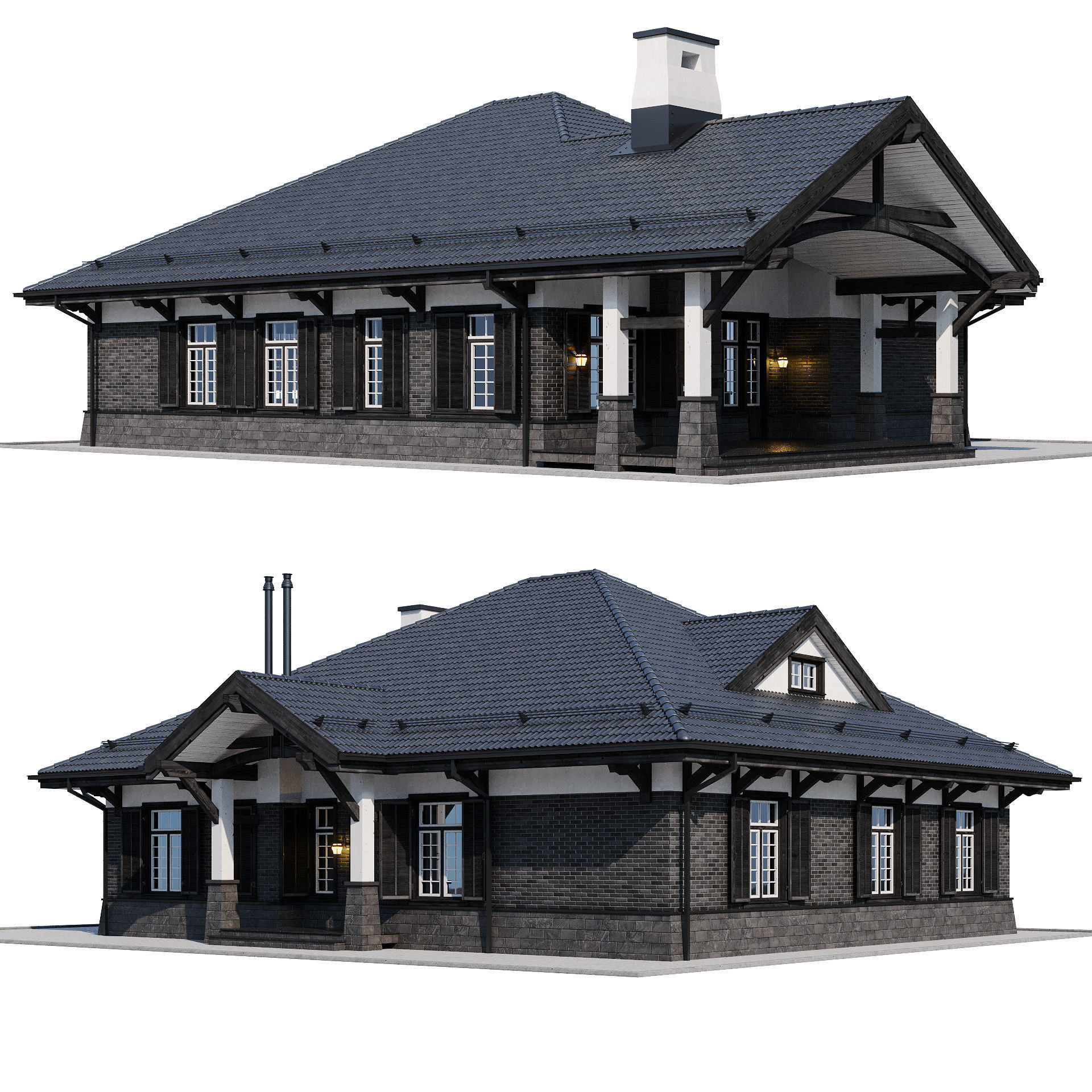 Modern house 17 3D model_1