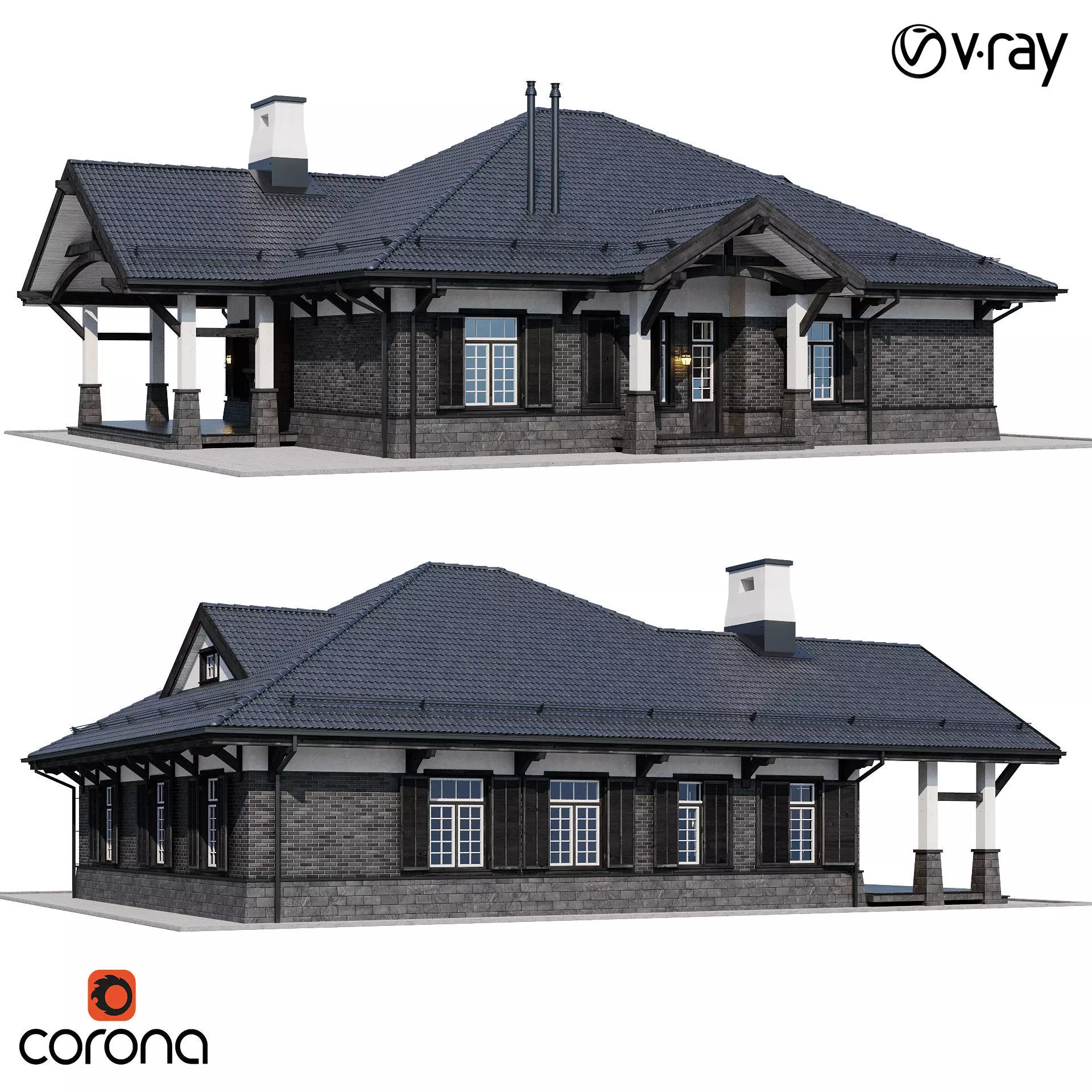 Modern house 17 3D model_0