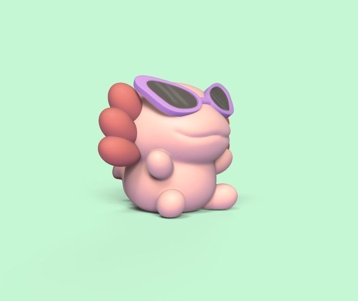 Axolotl Glasses 3D print model_1
