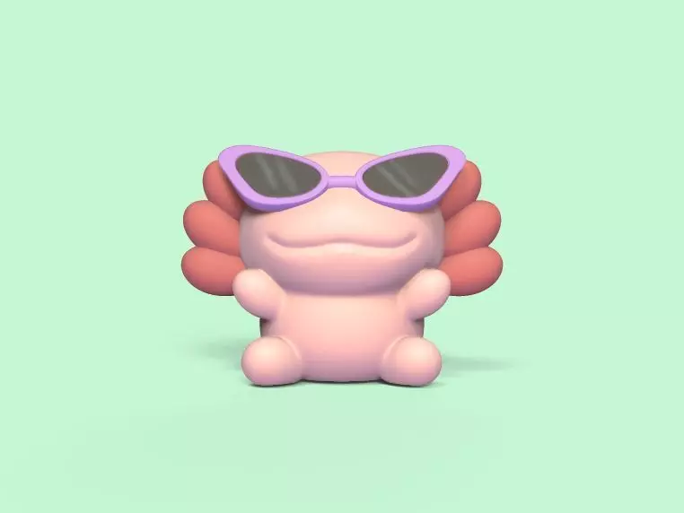 Axolotl Glasses 3D print model_0